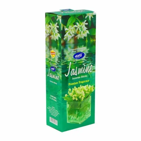 ARTI Jasmine Incense Sticks – Hexagonal Box (25DZ/CTN) – Calming Floral Scent – 20 Sticks per Pack – Aromatherapy, Meditation & Stress Relief