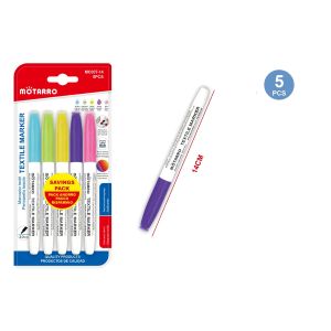 MOTARRO Textile Markers MC007-14 – Permanent Fabric Markers for Clothes, Shoes, Canvas & DIY Crafting – Quick-Dry, Non-Toxic Ink, Fine Tip for Precise Drawing