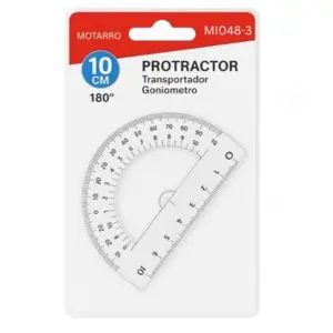 MOTARRO Half Protractor – 180°  MI048-3,  Transparent Protractor for Students, Classroom, and Math Drawing