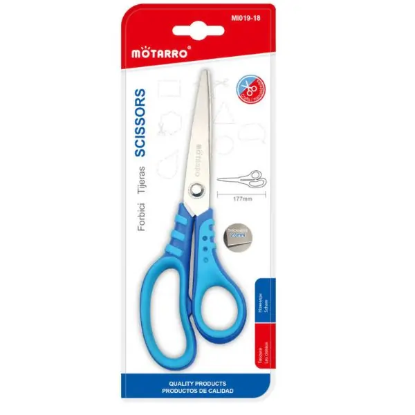 MOTARRO Scissors, MI019-18 Stainless Steel Sharp Blades with Comfortable Grip for Office, School & Home Use