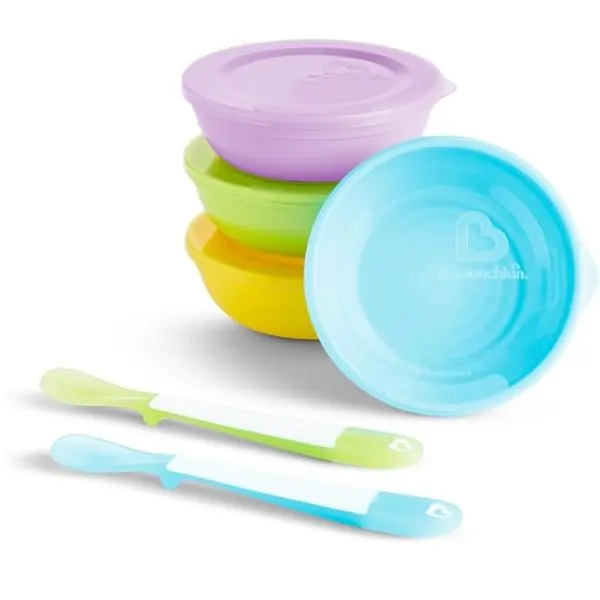 Munchkin Love-a-Bowls 10-Piece Set – Baby Feeding Bowls for 4 Months+, BPA-Free, Dishwasher & Microwave Safe