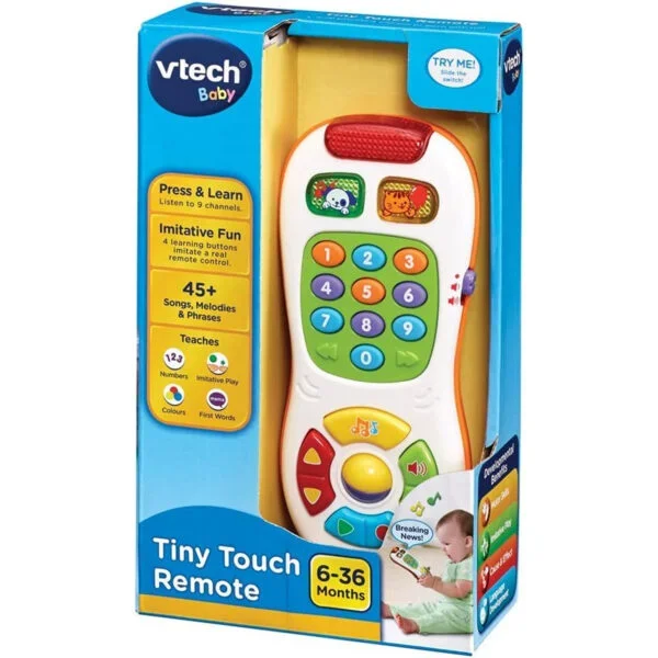 VTech Tiny Touch Remote VT80-150303 - Role-Play Remote with Lights, Songs & Sounds, 6-36 Months