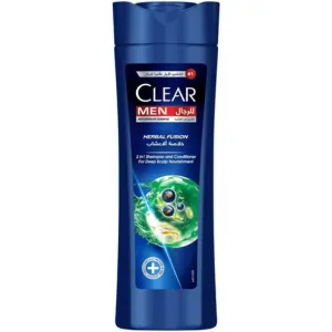 CLEAR Men Shampoo & Conditioner For Men, Anti Dandruff Shampoo, Herbal Fusion, 100% Dandruff-Free Hair & Nourished Scalp, 400ML (12PCS/CTN)