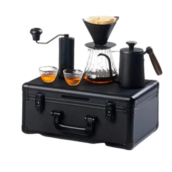 AL ARQAM 10 Pcs Coffee Maker Set – Complete Coffee Brewing Kit with Accessories for Home, Travel, and Office