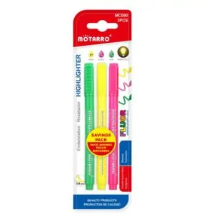 MOTARRO Highlighter Pen MC090 – Bright Fluorescent Marker Pens for School, Office & Study Use