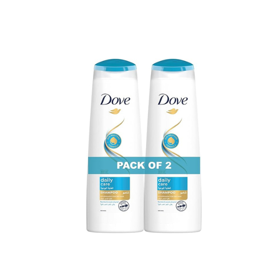 Dove Shampoo, for dry hair, Daily Care, nourishing care for up to 100% softer hair, 2 x 400ml(6set/ctn)