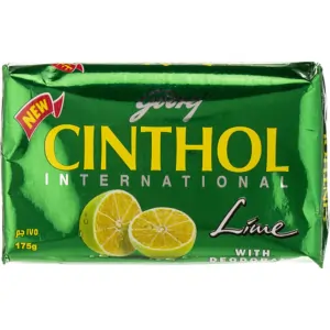 Cinthol Lime Bath Soap – 99.9% Germ Protection, 175g (48PCS/CTN)