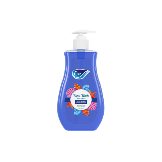 FINE Hand Wash Ocean Breeze 450ml – Gentle Cleansing with Fresh Ocean Scent – 6ST/CTN