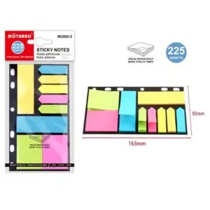 MOTARRO Sticky Notes MU003-3, Colorful Self-Adhesive Memo Pads for Office, School & Home – Removable Note Pads for Quick Reminders, To-Do Lists & Organization
