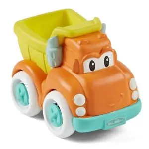 Infantino Baby Dump Truck Toy – Grip & Roll Soft Wheels Push Truck | Developmental Activity Toy for Infants & Toddlers, Multicolor