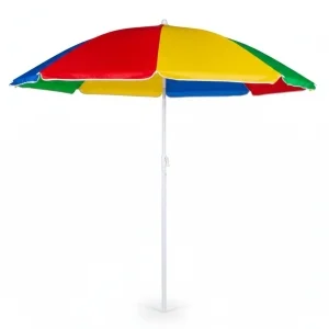AL ARQAM 2.2M Rainbow Color Beach Umbrella – Large Portable Sun Shade Parasol with Waterproof Oxford Fabric for Beach, Patio & Garden