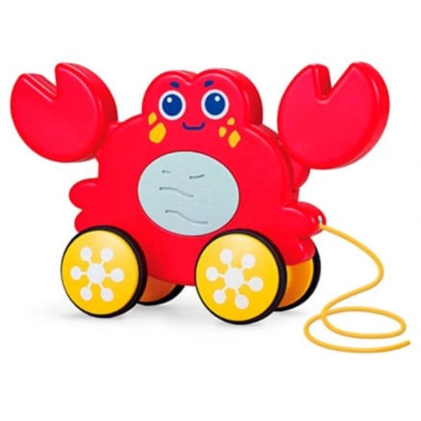 Youleen Crab Pull Rope Toy 19+Months– Animal Pull Along Car for Toddlers – Early Development Walking Toy Gift for Kids