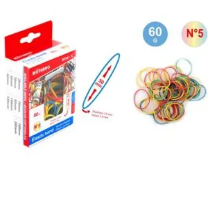 MOTARRO Elastic Rubber Band MF001-3C 50mm, Durable Stretchable Bands for Office, School, Home & Craft Use – Multi-Purpose Rubber Bands for Bundling & DIY Projects