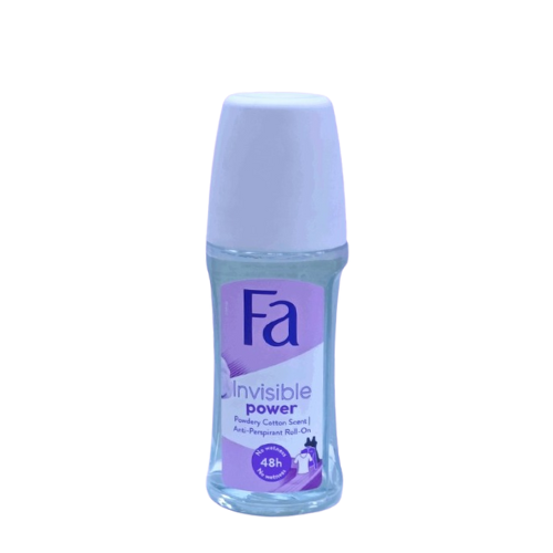 Fa Invisible Power Roll-On Deodorant 50ml – 48H Protection, Anti-Stain Formula (12 Sets/CTN)
