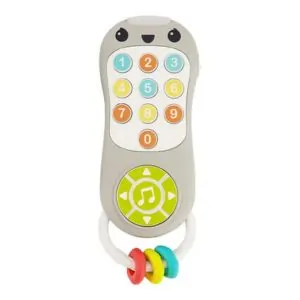 Infantino Music & Light Pretend Remote Control Toy for Babies 6M+, Interactive Buttons with Sounds and Lights, Easy Grip