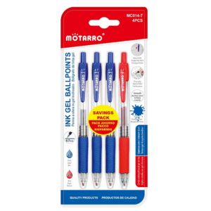 MOTARRO Gel Ink Ballpoint Pen MC014-7,  Smooth Writing Gel Pen with Comfortable Grip Quick Dry, No Smudge Ideal for School, Office & Everyday Use