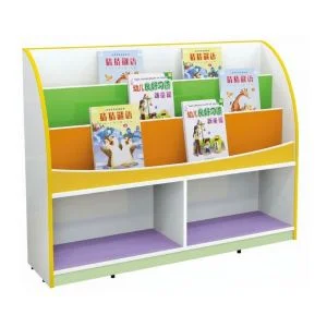 AL ARQAM Colorful Wooden Kids Bookshelf with Storage – Fun & Functional Toy Organizer for Kids Room, 120x30x90cm