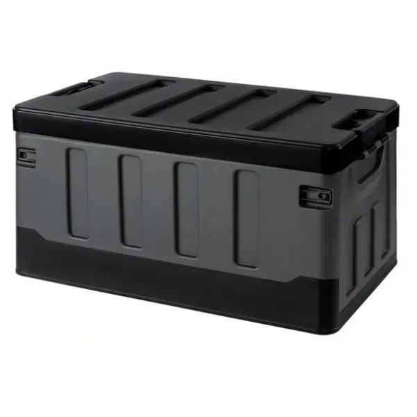 AL ARQAM Foldable Plastic Storage Box 60L with Lid | Heavy Duty Stackable Storage Bin for Clothes, Toys & Home Organization
