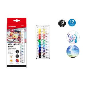 MOTARRO Fabric Paint Set MP055 – 12 Vibrant Colors of Permanent Cloth Paint for DIY Art, Textile, T-Shirt & Canvas Painting