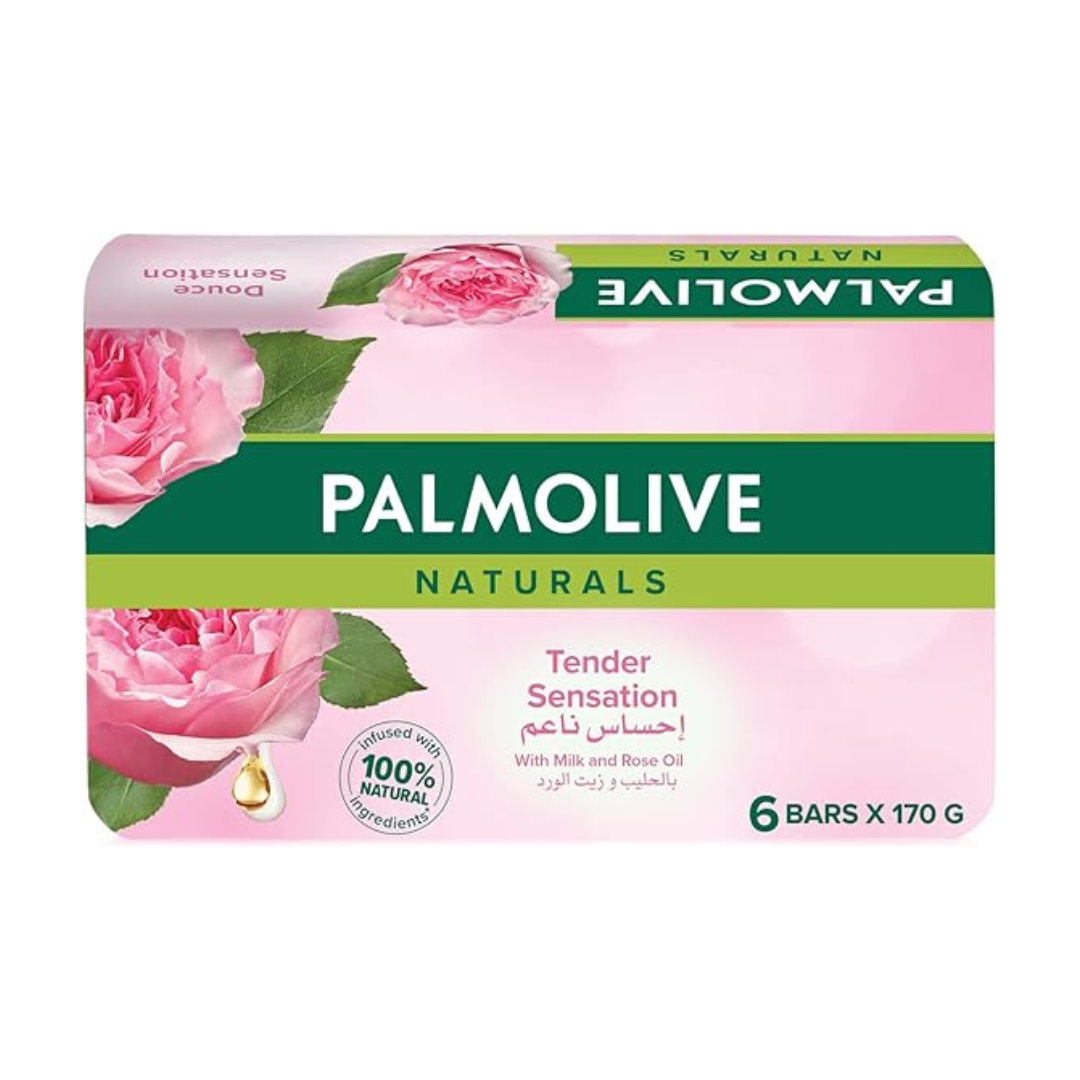 Palmolive Naturals Bar Soap Soft and Moisture with Milk and Rose, 170 gm (48pcs/ctn)