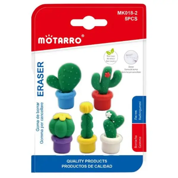 MOTARRO MK018-2 Pencil Eraser, Soft & Clean Erasing Rubber for School, Office and Art Use