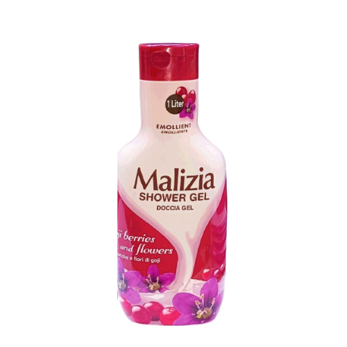 Malizia Shower Gel Goji Berries & Flower 1000ml – Refreshing Body Wash for Soft & Smooth Skin (12 PCS/CTN)