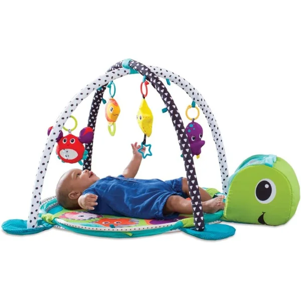 Infantino Grow-With-Me Play Gym to Ball Pit, Interactive Floor Mat, Turtle Storage, 0 Months+ - Multicolor
