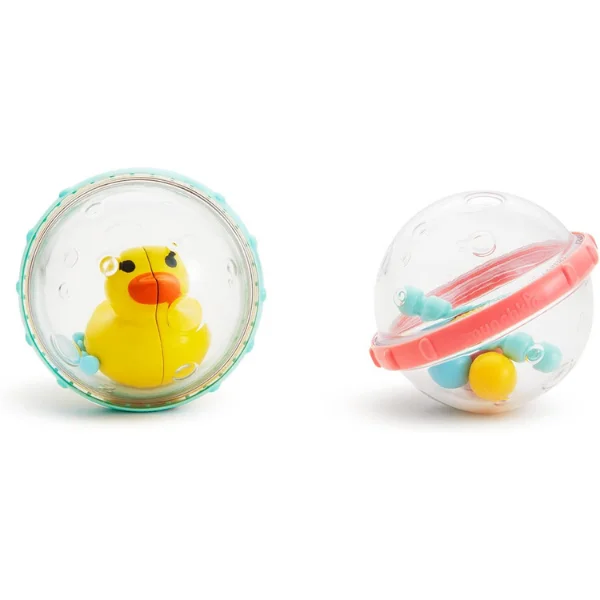 Munchkin Float & Play Bubbles Pack of 2, Duck - Floating Bubble Bath Toys, 6 Months+