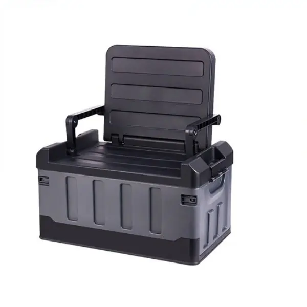 AL ARQAM 60L Trunk Organizer with Lid – Large Collapsible Car Storage Box, Heavy Duty Cargo Organizer for SUV, Sedan, Truck, Grocery & Travel