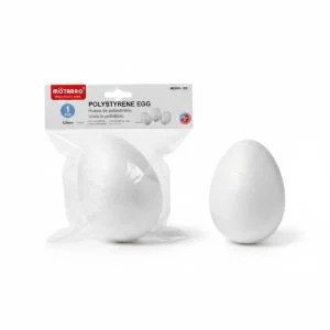 MOTARRO 120mm White Polystyrene Foam Egg (ME003-120) – Craft, DIY, Modeling & Christmas Ornament Supplies