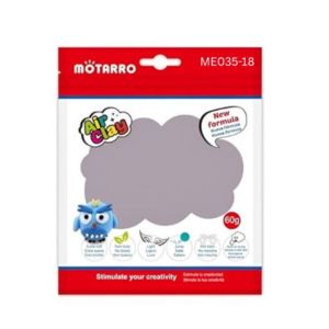 FREE MOTARRO Air Dry Clay 60g ME035-18, Soft & Non-Toxic Modeling Clay for Kids – Grey Color Craft Clay for DIY, School Projects & Art Activitie