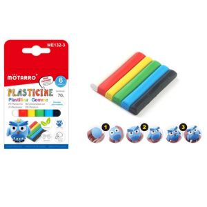 MOTARRO Air Dry Clay 6PC ME132-3,  Soft, Non-Toxic Modeling Clay for Kids, DIY Crafts & Art Projects – Colorful Set for School, Home & Creative Activities