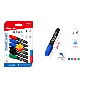 MOTARRO Permanent Markers MC069-3 – Fine Tip, Black Ink, Waterproof & Quick-Drying – For Office, School, DIY, Labeling, and Art Projects