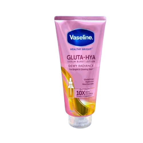 Vaseline Essential Even Tone Body Lotion Smooth Radiance, Gluta-Hya Serum Burst, 10X More Powerful than Vitamin C, Deeply Moisturising 330ml (12pcs/ctn)