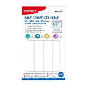 MOTARRO Adhesive Labels MU031-10,  Self-Adhesive Writable Label Stickers for Home, Office & School – Multipurpose Organizing & Storage Stickers