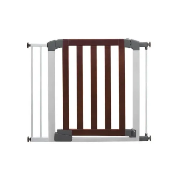 Munchkin Auto Close Metal Gate - Pressure Mounted Baby Gate with Auto-Close Hinge, 6-24 Months, 29.5-40.6" Wide, 29" Tall