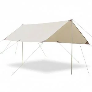 AL ARQAM Waterproof Camping Fly Tent - 400 x 292 CM Heavy Duty Rain Shelter and Sun Tarp for Camping, Hammocks, and Outdoor Events