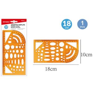 MOTARRO Assorted Template MI050-4 – Drawing & Design Stencils for Kids, Students & Artists – Geometry, Shapes & Craft Templates for School, Office & DIY Projects