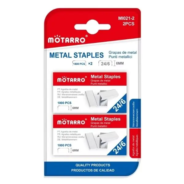 MOTARRO Metal Staples MI021-2 24/6, Standard Stapler Staples for Office, School & Home Use
