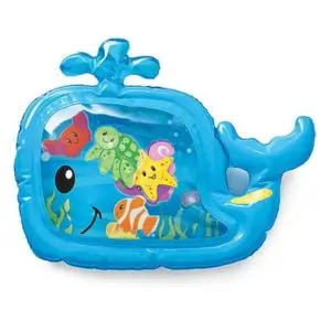 Infantino Sensory Pat & Play Water Mat Whale, 3M+, Enhances Eye Hand Coordination, BPA Free, Portable